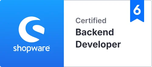 Shopware Backend Developer. Zertifikat von Provitex.